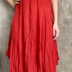 Červené letní cípaté šaty